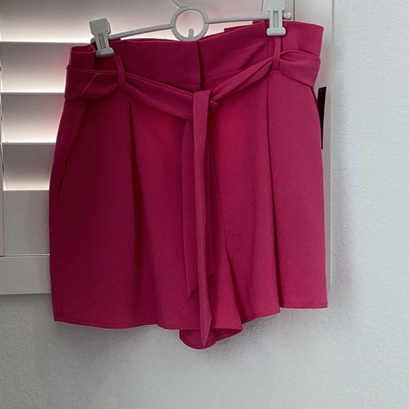 Free Press Pink Belted Shorts, Size Large, NWT - Picture 1 of 4